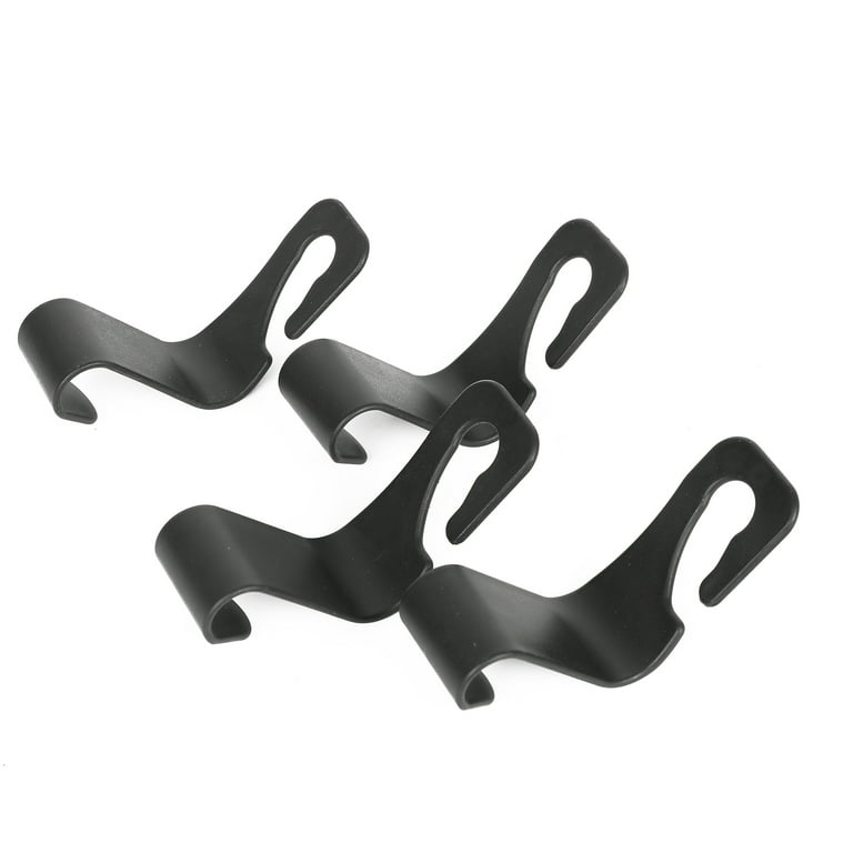 Auto Drive 4 Pack Headrest Hooks, Black, Automotive Interior