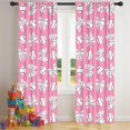 thumbnail image 5 of Blackout Kids Curtains,Pink Bows and Baseballs Pattern Childrens Insulated Curtains Set Of 2,Bedroom Essentials,Toddler Room Decor 42"x84", 5 of 5