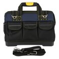 thumbnail image 2 of Bolsa de almacenamiento de herramientas, boca ancha, 5 bolsillos externos, gran espacio, mango cómodo, portátil, impermeable, para taller en casa, 19 pulgadas, 2 of 8