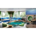 thumbnail image 4 of Joy Carpets Kid Essentials Riverstone 78" x 109" Indoor Area Rug in Color Teal, 4 of 6
