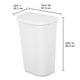 thumbnail image 3 of Basurero Sterilite 10758006 con tapa elevable de 42,7 L, color blanco, 3 of 6