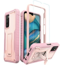 ExoGuard For Samsung Galaxy A03S 5G Case, Phone Case with Screen Protector and Kickstand (Pink)