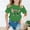 Green, variant on Toddler Girl Shirt Round Neck Letter Print Short-Sleeve T-Shirt Cotton Blouse Tops T-Shirts Toddler To Big Kid 4-6 Years(Light Green)