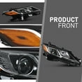 thumbnail image 6 of CROSSDESIGN Headlight Projector Headlamps Right Passenger Side Clear Lens Chrome Housing Amber Reflector Fit For Toyota Camry LE SE 2018-2022 TO2503255, 81110-06C40, 8111006C40, 6 of 12