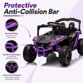 thumbnail image 6 of 24V Kids Powered Ride On UTV, Electric Ride On Car for Kids Ages 3-5 with Remote, Bluetooth, LED Lights, 4-Wheel Suspension, Purple, 6 of 7