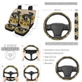 thumbnail image 2 of Kuiaobaty Dachshund Sunflower Butterfly Print Car Seat Covers Set of 13/Steering Wheel Covers/Seat Belt Pads Rear View Mirror Cover/Trash Can/Keychains/Coaster, Auto Accessories Interior Protector, 2 of 5