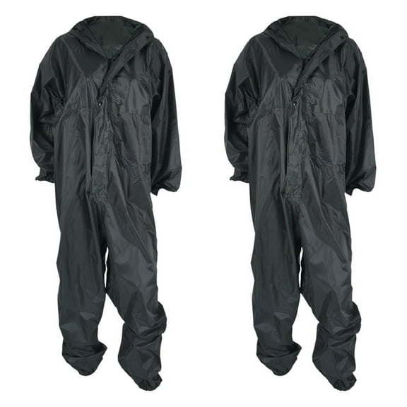 2X Fashion Raincoat /Conjoined Raincoat/Overalls Men and Women Fission Rain Suit Rain Coat XXL ArmyGreen