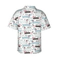 thumbnail image 3 of Balery Dachshund Dog Puppy Print Men's Hawaiian Shirts Short Sleeve Beach Shirt Relaxed Fit Vacation Button Down Shirts-3X-Large, 3 of 9
