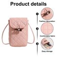 thumbnail image 3 of Hukapapa Mini bolso para teléfono bordado con timbre, bolso cruzado con hebilla de cuerno, bolso de un solo hombro, color rosa, 3 of 5