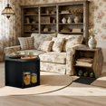 thumbnail image 2 of Modern Coffee Table, Hexagonal Small Coffee Table with Storage, Wood Coffee Table for Living Room, Wooden Coffee Table & End Table Side Table for Apartment, Black, 2 of 5