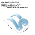 thumbnail image 4 of 5pcs Clothes Hangers Plastic Closet Easy Hooks Non-slip Wardrobe Clothes Hanger; Plastic Storage Organizers Racks, Blue, 4 of 8
