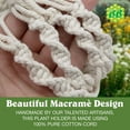 thumbnail image 5 of Macrame Plant Hanger with Short Rope (No Tassel) - 23 Inch - Cotton Macrame Cord for Boho Decor Flower Pots - Bohemian Chic Home Decor, Simple Indoor Outdoor Hanging Houseplants or Terrarium | Parent, 5 of 10