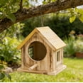 thumbnail image 6 of Kugisaki Outdoor Hanging Bird Feeder Wooden Bird House Feeder Outdoor Yard Garden Decor Unique Gifts, 6 of 6