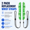 thumbnail image 2 of QXWPBV Nintendo Switch Joy-Con Controller Wrist Strap, Adjustable 2 Pack, Transparent Green, 2 of 9