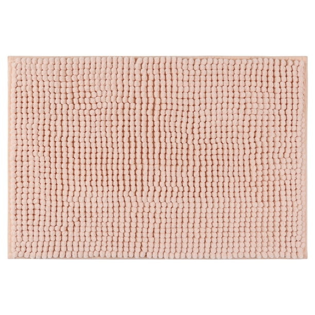 Alfombrillas de baño REGALWOVEN, suaves y esponjosas, tapetes de baño antideslizantes, extra gruesos de microfibra, rosa 20" x 32"