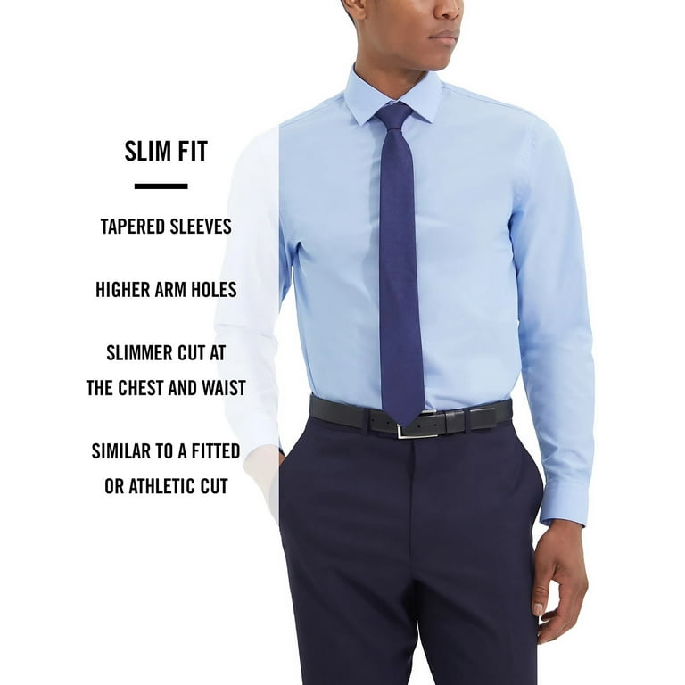 Unlisted by Kenneth Cole mens Slim Fit Solid Dress Shirt, White, 15-15.5  Neck 32 -33 Sleeve US New with box/tags - Walmart.com