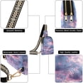 thumbnail image 5 of Stylish Leather Crossbody Bag 8.46x5.9x2.16In Easy To Carry Multi-Purpose Travel Hiking Shopping Fashion Bag Cartoon Purple Cloud, 5 of 7