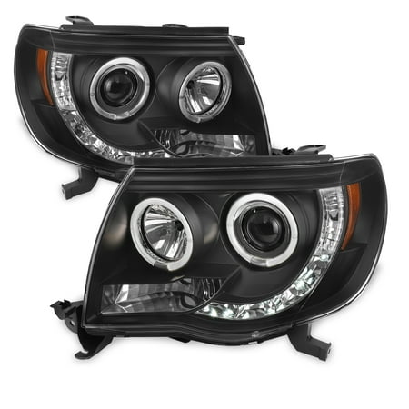 - Fits 2005-2011 Toyota Tacoma Black Halo Projector LED Headlights 2006 07 08 2009