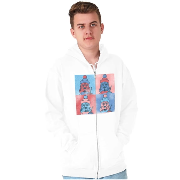 Slush Puppie Art Vintage 80s Unisex Plus Size Zip Hoodie Brisco Brands 2X