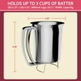thumbnail image 6 of Gourmet Stainless-Steel Pancake Batter Dispenser for Cupcakes, Waffles, Cakes, and Muffins, 6 of 8