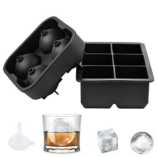BY 8 Big Cube/Skull /Giant Jumbo Silicone Ice Cube Square Tray Mold Mould 