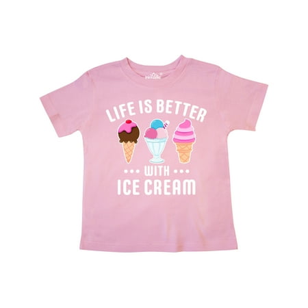 

Inktastic Life is Better with Ice Cream Gift Toddler Boy or Toddler Girl T-Shirt