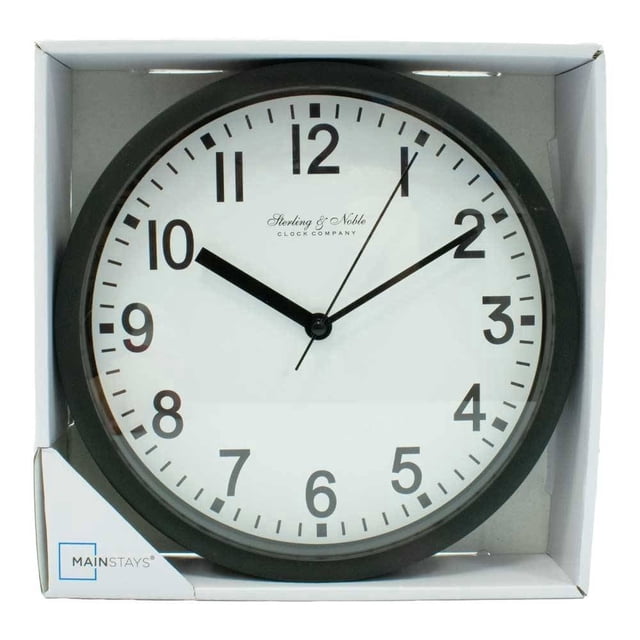 Reloj de Pared Mainstays Circular Negro