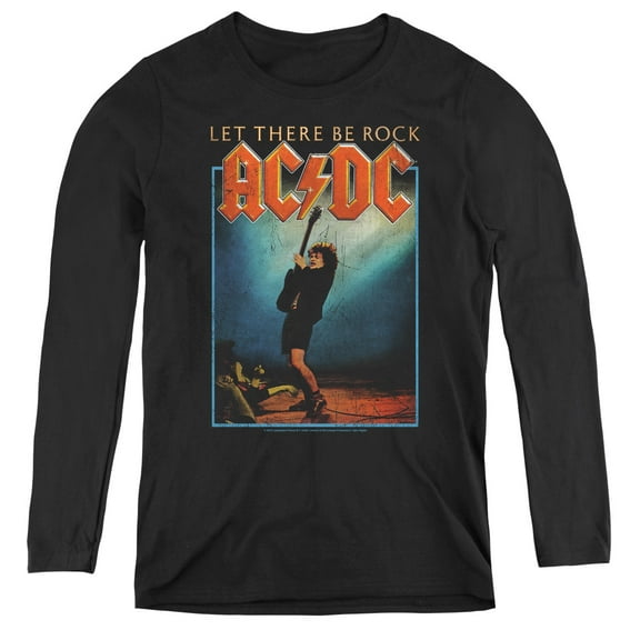 AC/DC Let There Be Rock Women's Long Sleeve T-Shirt Black