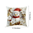 thumbnail image 3 of YIKA Christmas Tree Snowflake Reindeer Pillowcase Christmas Pillow Cover Holiday Decoration Sofa Decoration Linen Pillow Home Sofa Holiday Decoration Pillow Cover 45x45cm C, 3 of 7