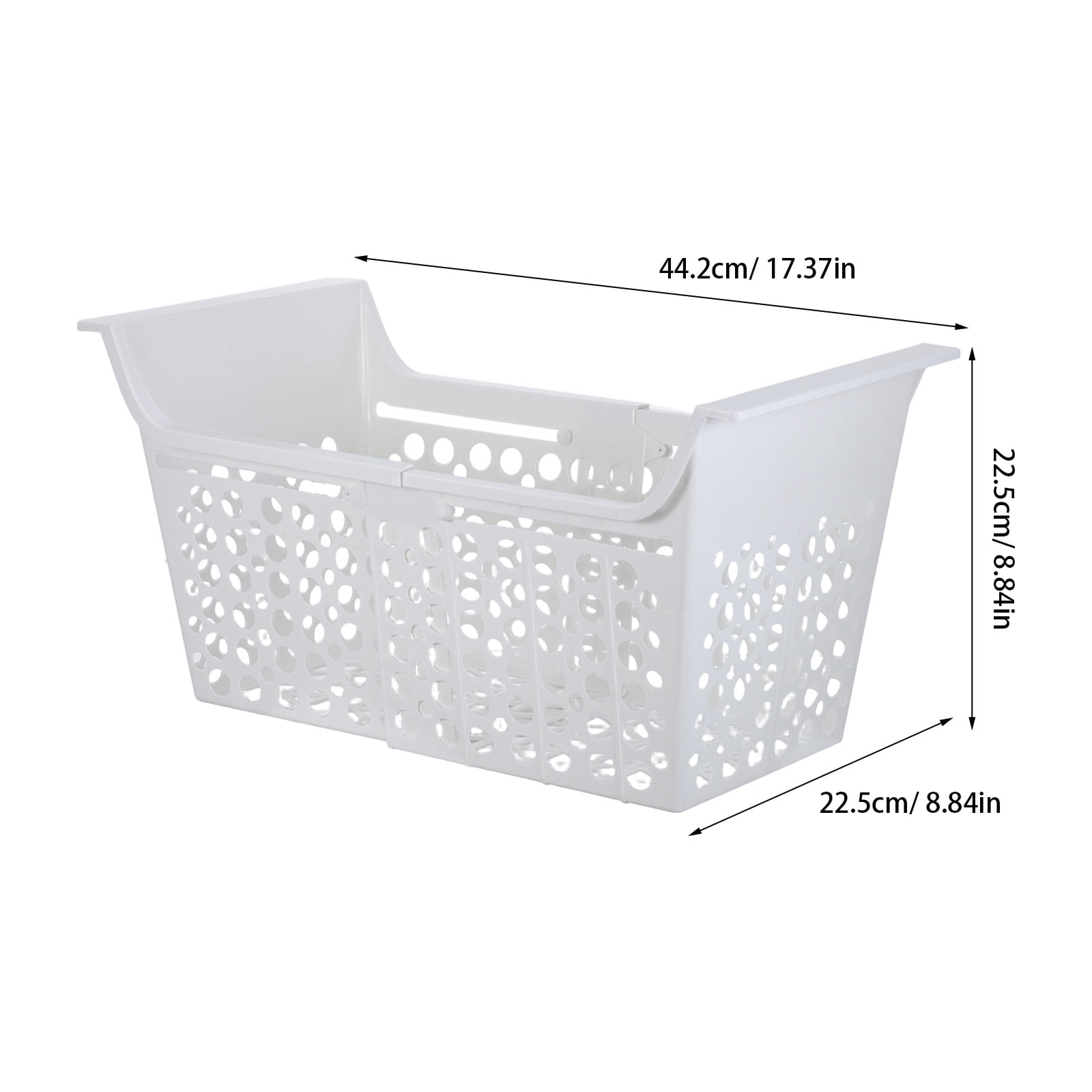 LOLIPPYY Expandable Wire Freezer Organizer Basket in White - Adjustable Chest Freezer Bin for Refrigerator and Kitchen Storage Solutions