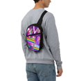 thumbnail image 7 of Lsque Geometry Dash Pattern Chest Package – Foldable Waterproof Chest Bag with Adjustable Shoulder Strap, Double Zipper Compartments & D-Buckle Design, 7 of 7