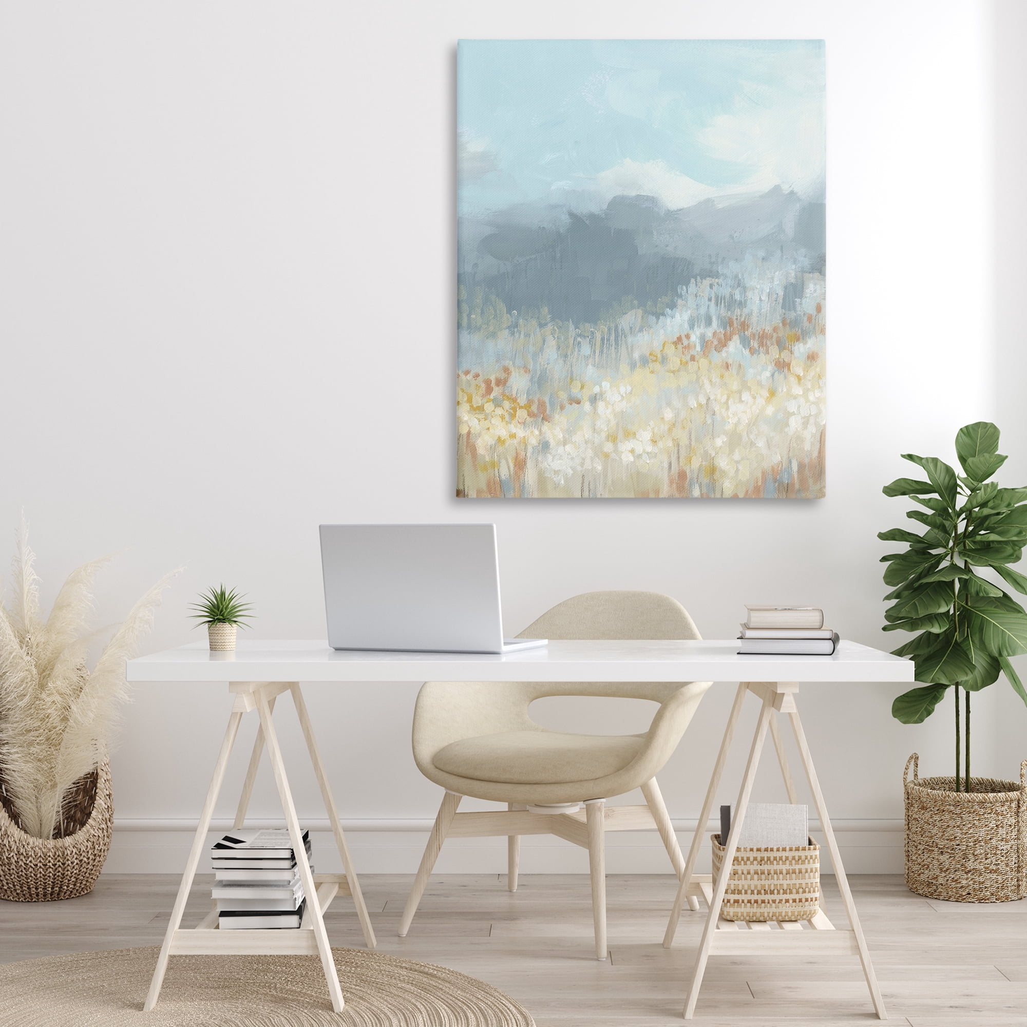 Stupell Industries Mountains & Countryside Landscape Painting Gallery Wrapped Canvas Art Print Wall Art, 36 x 48