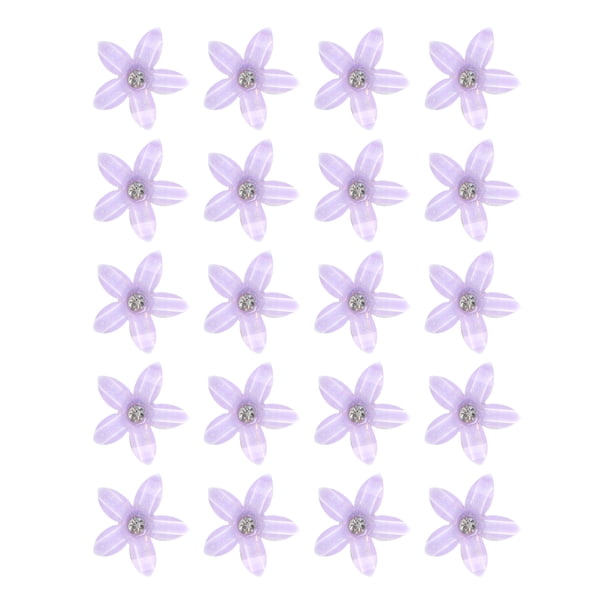 Accesorios para el cabello de flores pequeñas de 20 piezas de Unique Bargains Mini Clips de Flores para Niñas Bonitos Pinzas de Flores para Cabello Fino Morado