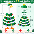 thumbnail image 2 of KuKeDi 2-Piece 23 inch Porch Goose Outfit, Christmas Tree Dress and Star Hat for Goose Statue, 2 of 7