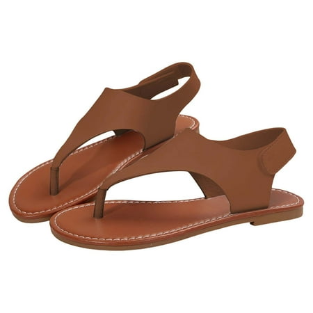 

Pyhlmscde Womens Sandals Summer Shoes Flat Heel Clip Toe Sandal Casual Thong Sandals Flip Flops Open Toe Slingback Gladiator Sandals
