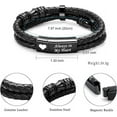 thumbnail image 2 of Braided Leather Cremation Jewelry Cuff Urn Bracelet for Ashes for Women Men Keepsake Memorial Urn Bangle Bracelet for Ashes Urn Bangle Jewelry, 2 of 7