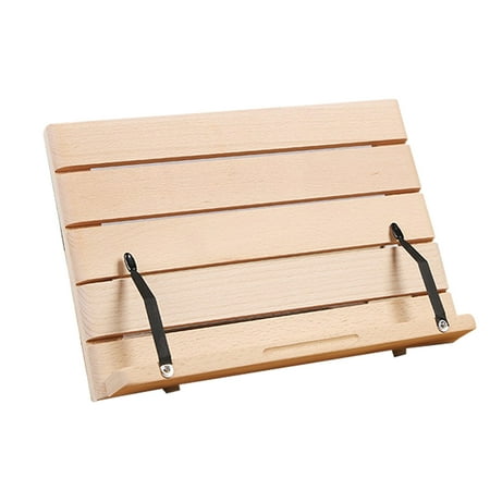 Akoyovwerve Wooden Book Stand Countertop Folding Cookbook 