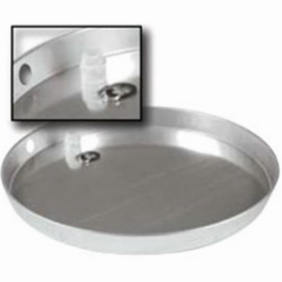 Camco 20830 Water Heater Pan With Fitting, Aluminum, 24 x 2.25 In. - Quantity 1