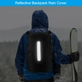 thumbnail image 4 of HUGFEGWE Housse de Sac à Dos Imperméable, Housse de Sac à Dos Antidérapante avec Sangle Réfléchissante Verticale pour Rester au Sec pour Randonnée, Camping, Chasse CA919-70175, 4 of 5