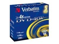 Verbatim DataLifePlus - 5 x DVD+RW - 4.7 GB 4x - jewel case