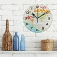 thumbnail image 3 of SKYSONIC Summer Beach Design Wall Clock 10 Inch Silent Non Ticking Round Clock Oil Painting Clock Easy to Read Clock for Living Room Bedroom Bathroom Home Decor, 3 of 7