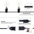 thumbnail image 3 of LED G40 Outdoor String Lights Patio Lights 100FT with 104 LED Shatterproof Bulbs, Weatherproof Commercial Hanging Lights for Backyard Bistro Pergola Party Decor, E12 Socket Base, 2200K, Black, 3 of 6