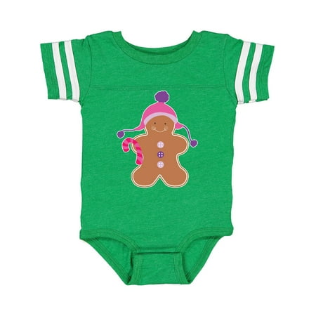 

Inktastic Gingerbread Cookie Wearing A Pink Hat Gift Baby Girl Bodysuit