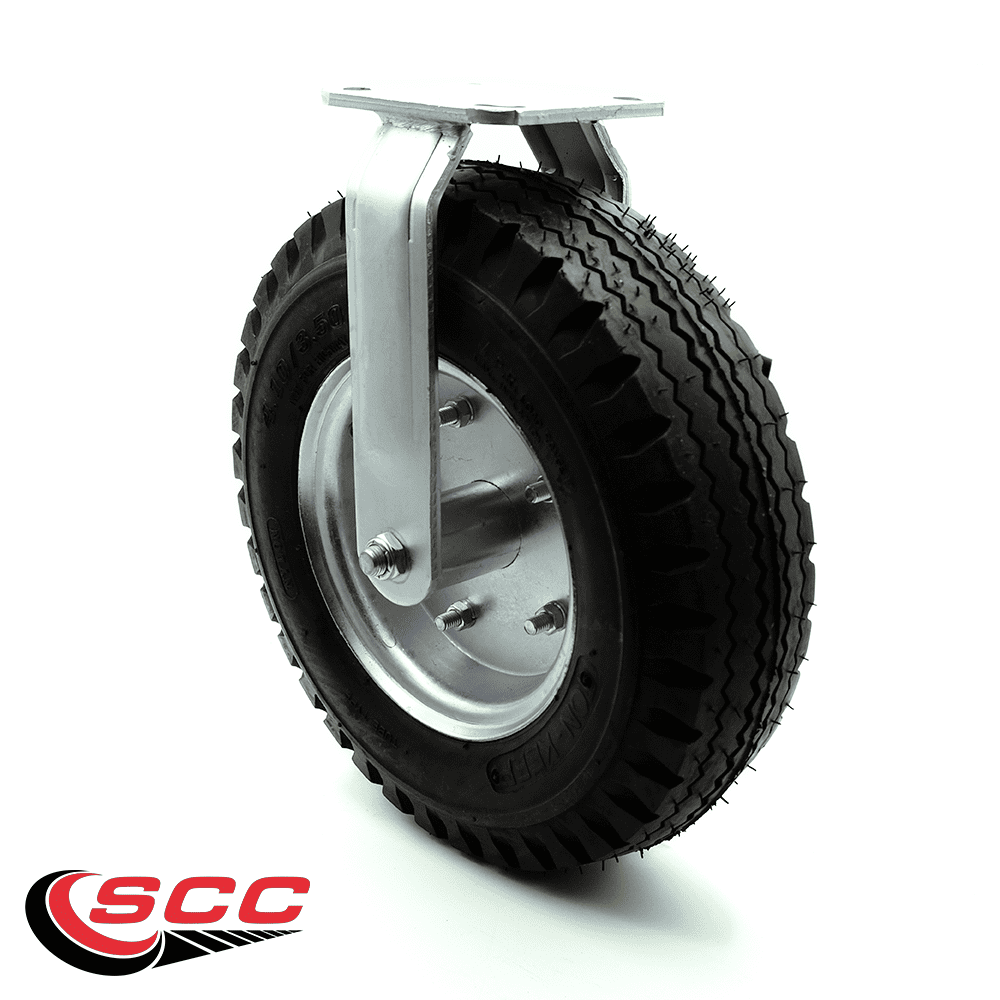 12 Inch Black Pneumatic Wheel Rigid Caster Service Caster Brand