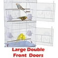 thumbnail image 3 of Large Double Roof Top Flight Bird Cage with Toys and Crossover Ladder for Cockatiels Sun Parakeets Green Cheek Conures Aviary Budgie Finch Lovebird Canary Pet Bird Travel Cage, 3 of 8
