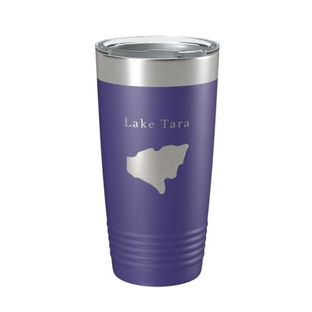 

Lake Tara Map Tumbler Travel Mug Insulated Laser Engraved Coffee Cup Georgia 20 oz Purple