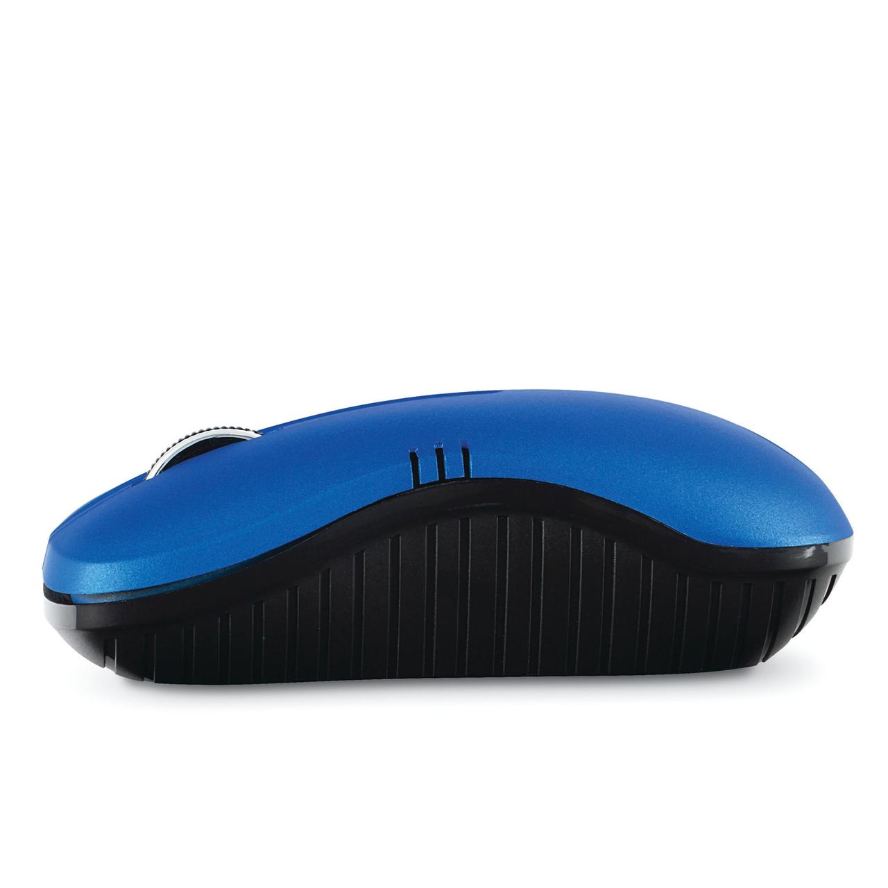 Verbatim Commuter Series Cordless Optical Computer Mouse, 3 Buttons, 2.4 GHz (Matte Blue)