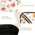 thumbnail image 5 of FORMRS Makeup Bag Travel Cosmetic Organizer for Women Fold Flat Zipper Pouch with Handle, Watercolor Autumn Leaves, 5 of 8