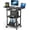 AV Cart with Drop Leaves (AV-JM), variant on POCHAR Rolling Computer Cart, Steel AV Cart on Wheels with Height Adjustable Shelf, Pullout Keyboard Tray, Power Strip, Cord Management for Office Classroom