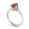 thumbnail image 2 of 1 ctw Solitaire Anniversary Ring for Women | Marquise Cut Natural Garnet | Hyperallergenic Solid 18K White Gold, 2 of 5